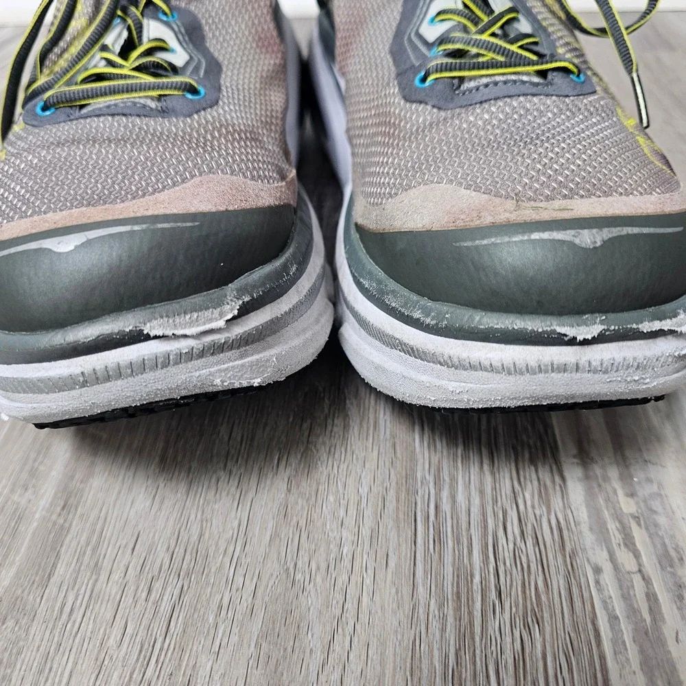 Hoka One One Bondi 4 Men 14 2E Wide Gray Yellow Running Shoes 1012562‎